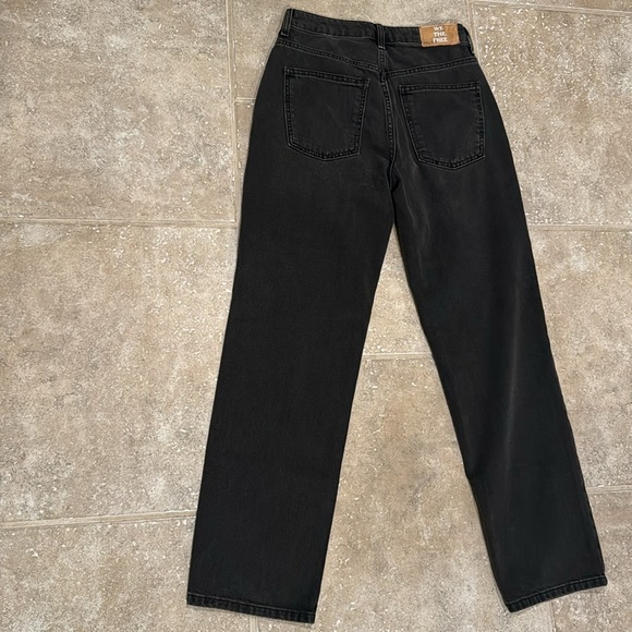 Women's Jeans We The Free The Pacifica High Rise Slim Straight Leg Size 27 Black - Picture 2 of 6